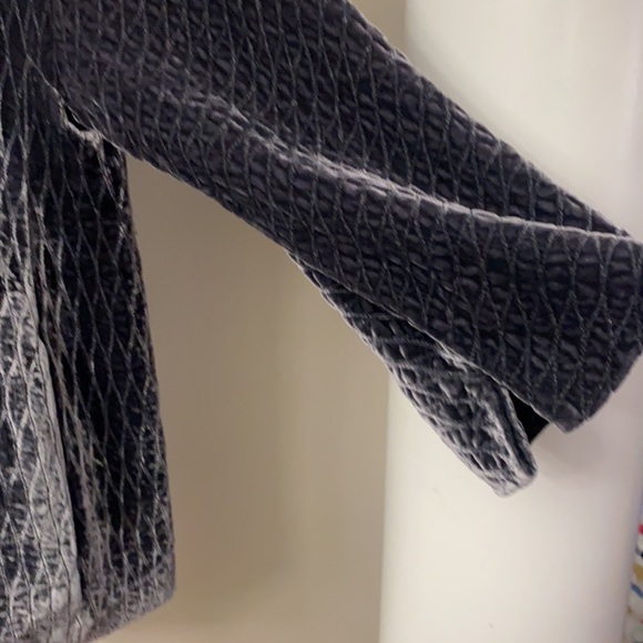 Eileen Fisher Silk Velvet Quilted Open Blazer/Jacket Topper Size Medium - Picture 5 of 10